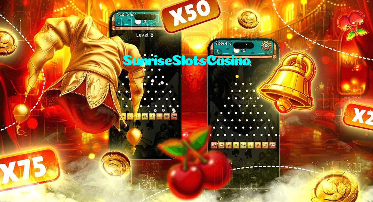 SunriseSlotsCasino casino presented on mobile device in Pakistan with slots and live games